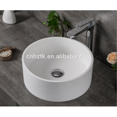 Bathroom acrylic independent circular wash basin.